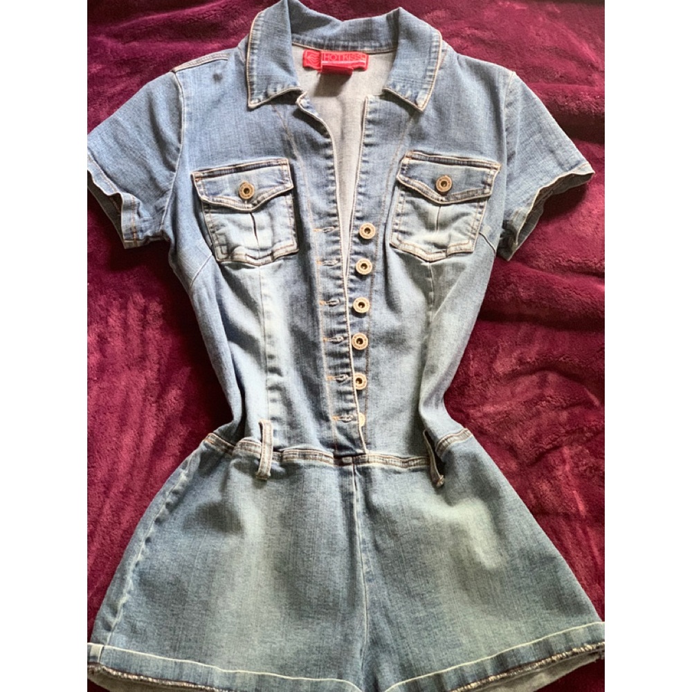 Medium blue button up denim jumper by Hotkiss